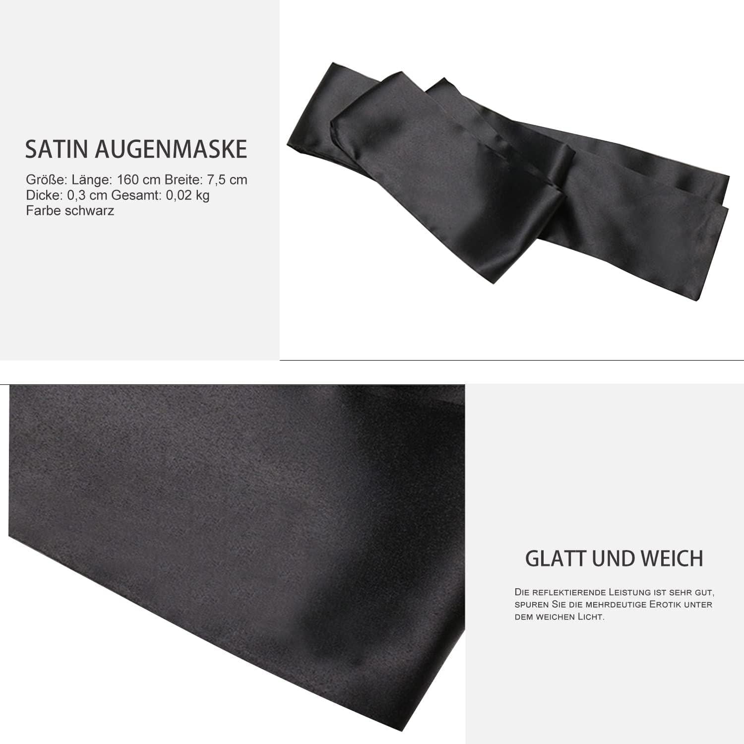 BDSM Fesseln Peitsche Augenmaske Feder Paddel Set Sexspielzeug