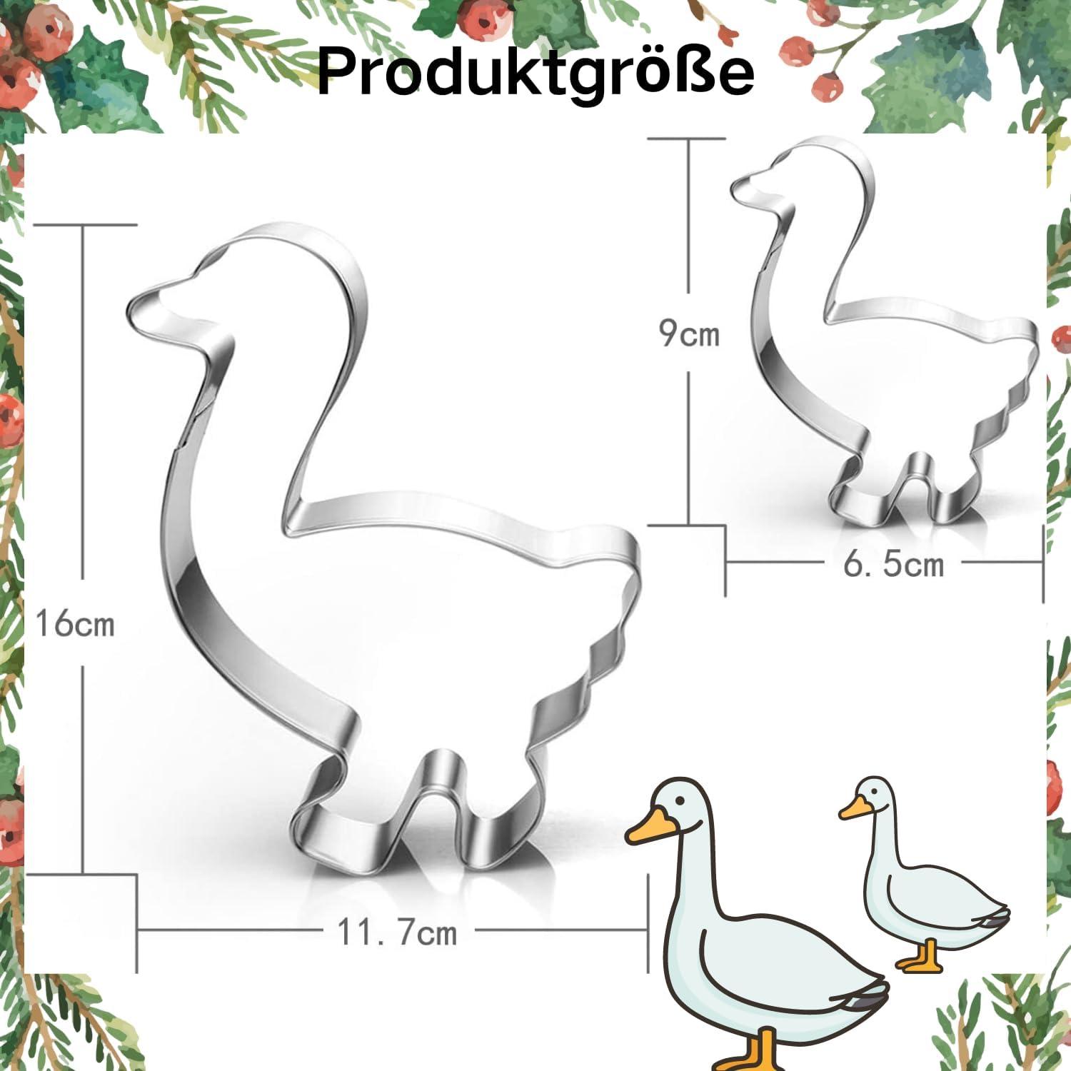 Herbst Weihnachten Ausstecher Set 2 Stück - Groß 16cm Klein 9cm Kinder Plätzchen