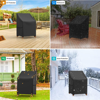 Gartenstuhl Abdeckung wasserdicht 65x65x80/120cm Air Vent 600D Oxford