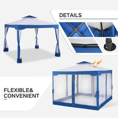 Pavillon 3x3m Stahlrahmen Outdoor Gartenparty