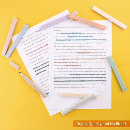 12 PCS Colpart Ästhetische Pastell Textmarker für Journaling & Schulbedarf