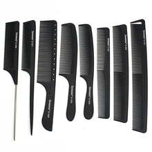 Professioneller Barber Carbon Haarkamm Set 8-teilig Hitzebeständig