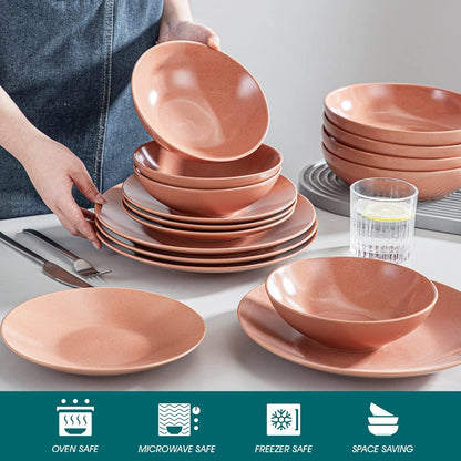 Vancasso SABINE 16-tlg. Steingut Tafelservice Sesam Design für 4-12 Personen
