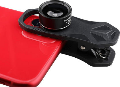 180° Fisheye-Objektiv mit Clip für iPhone Samsung Pixel BlackBerry