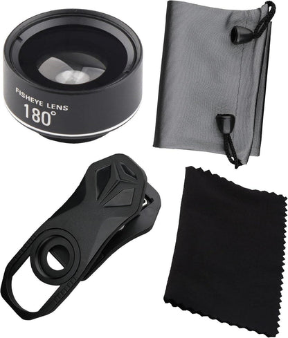180° Fisheye-Objektiv mit Clip für iPhone Samsung Pixel BlackBerry