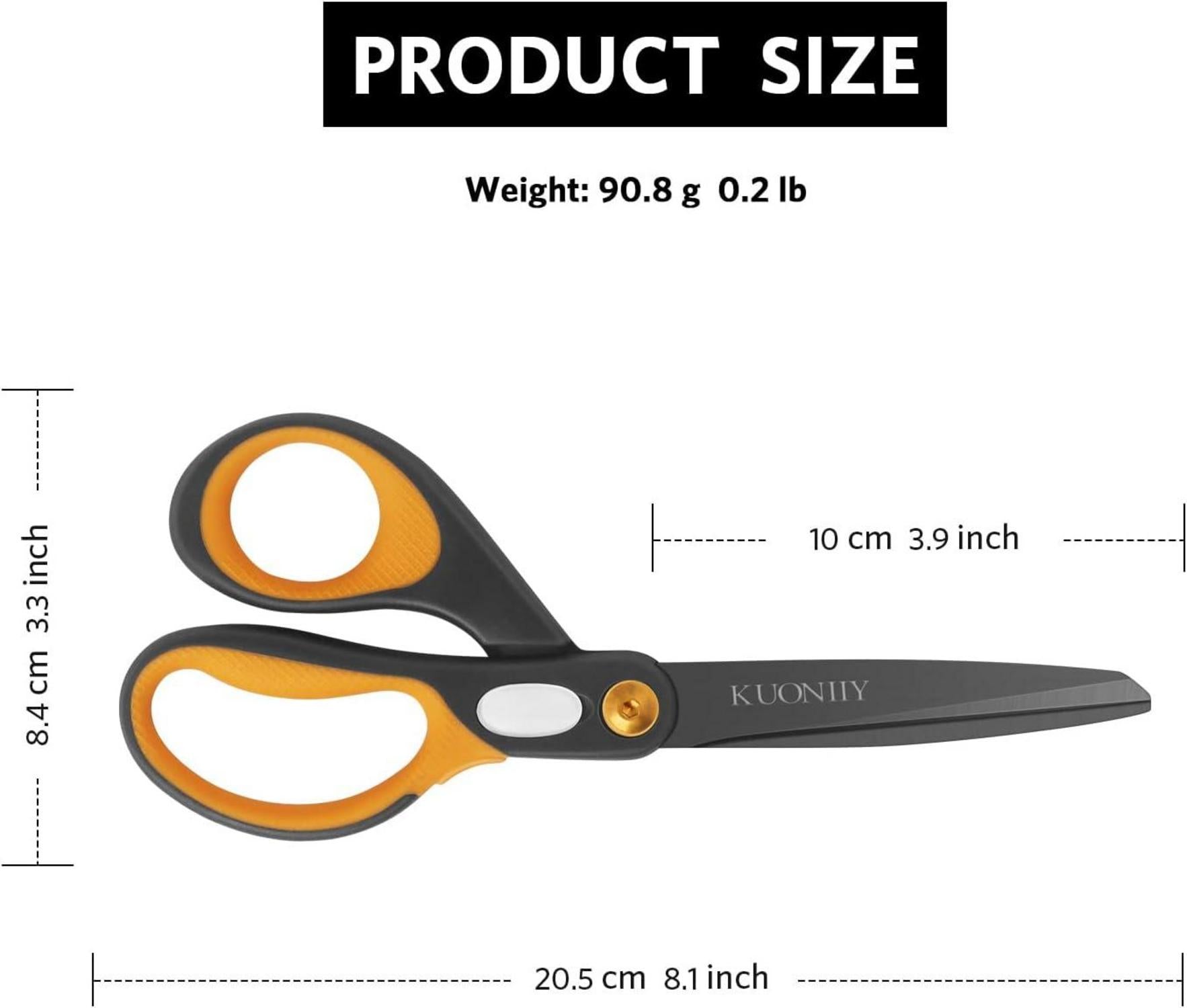 KUONIIY Titanbeschichtete Mehrzweckschere 3er Set 20,3 cm weiche Griffe