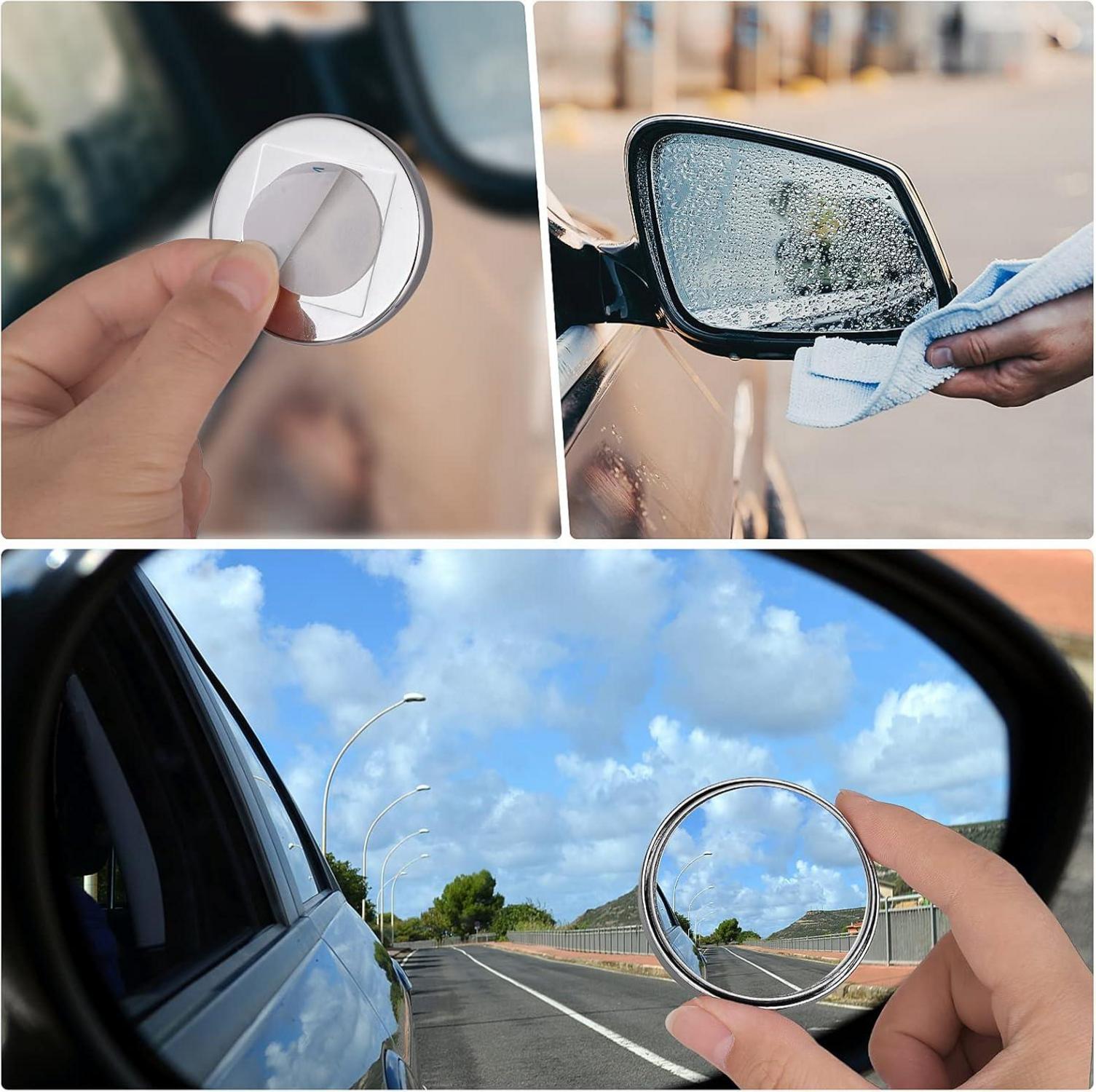 2x Auto Toter Winkel Spiegel 360° HD Glas Konvex Stick-on