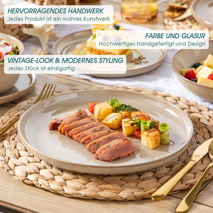 Vancasso Karst Steinzeug Tafelservice Set für 4 Personen