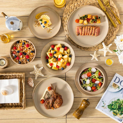 Vancasso Karst Steinzeug Tafelservice Set für 4 Personen