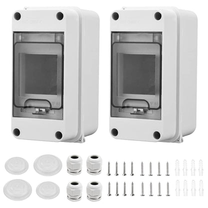 2er Set IP65 Sicherungskasten Aufputz 3-Module Feuchtraum
