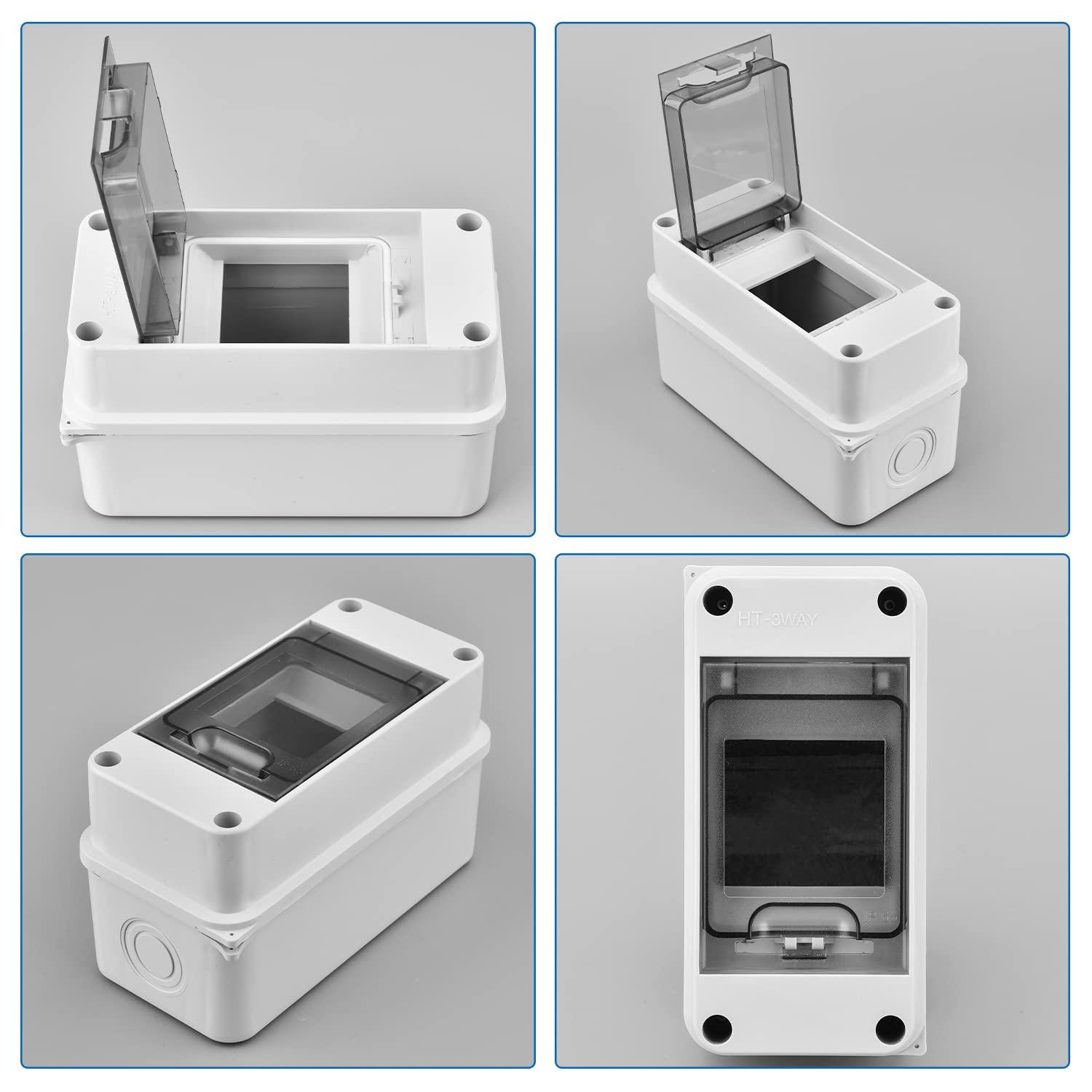 2er Set Aufputz Sicherungskasten IP65-1 Reihig 3 Module Feuchtraum