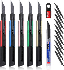 Professionelles 5-teiliges Cuttermesser Set mit 10 Ersatzklingen