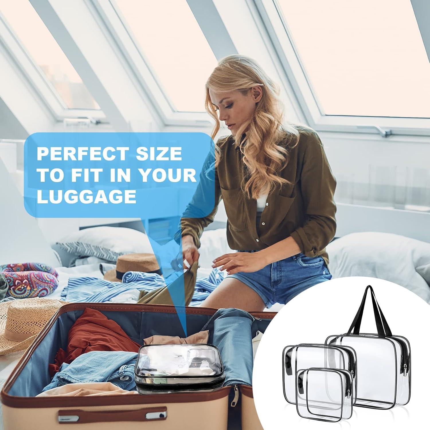 Kosmetiktasche Transparent 3er Set PVC Reise-Waschtaschen