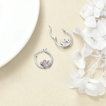 925 Sterling Silber Faultier Creolen Damen Mädchen Hypoallergen