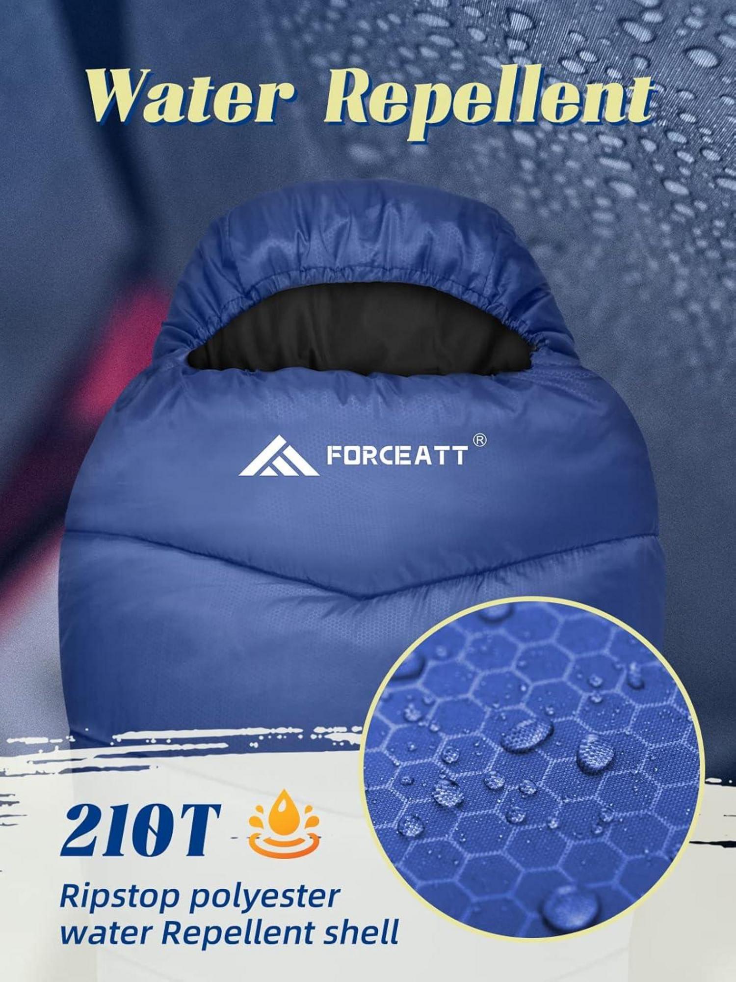 Forceatt Schlafsack Winter Mumienschlafsack -7 ℃ Bis 20 ℃ 4 Jahreszeiten 210 X 80 CM