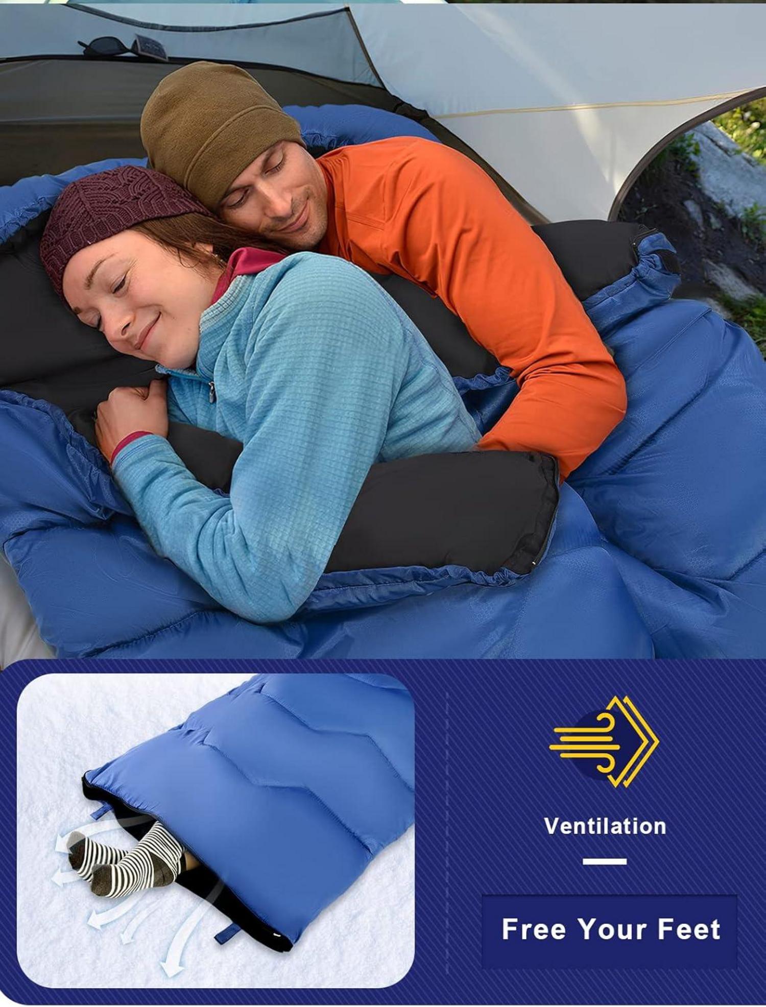 Schlafsack Winter 4 Jahreszeiten -7~20°C 210x80CM Wasserabweisend