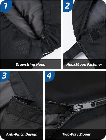Forceatt Schlafsack 4 Jahreszeiten -7~20°C Erwachsene Outdoor Camping