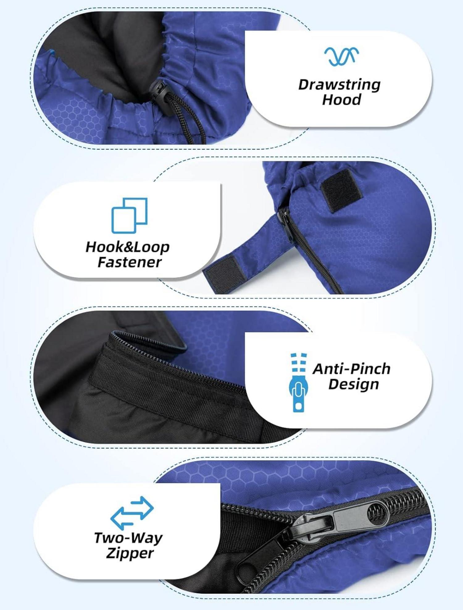 Forceatt Schlafsack für Erwachsene - Winter 4-Jahreszeiten -7~20°C - 210x80cm