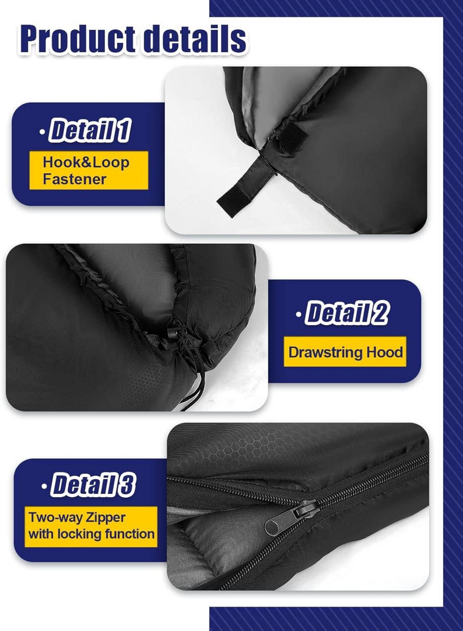 Forceatt Schlafsack Winter 4 Jahreszeiten -7~20°C Deckenschlafsack für