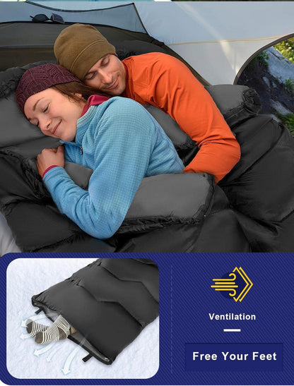 Schlafsack Winter 4 Jahreszeiten -7~20°C Erwachsene Deckenschlafsack