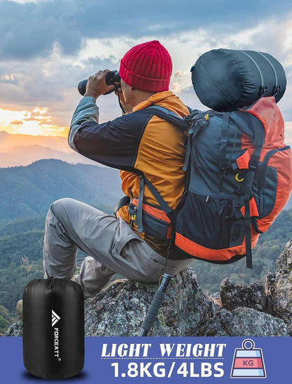 Forceatt Mumienschlafsack Winter -7 Bis 20 ℃ Wasserabweisend 210x80cm