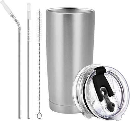 Livole Thermobecher 20oz 600ml Edelstahl mit Strohhalm und Deckel