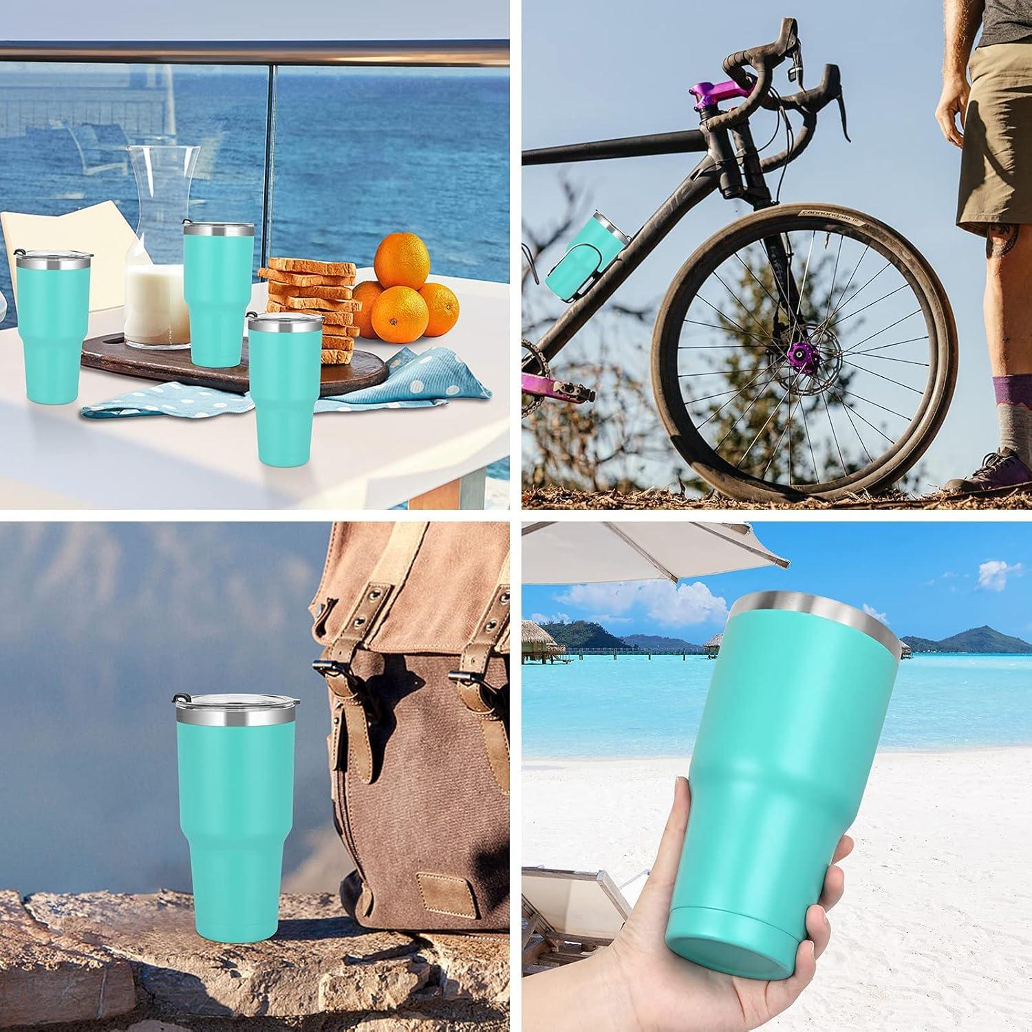 Livole 30oz Thermobecher Türkis mit Strohhalm & Zubehör