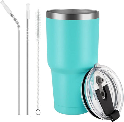 Livole 30oz Thermobecher Türkis mit Strohhalm & Zubehör