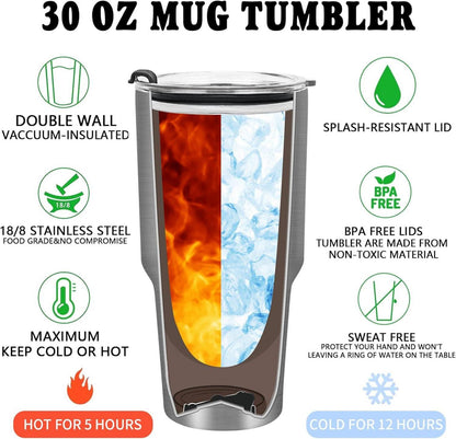 Livole 30oz Trinkbecher Edelstahl Isolierter Kaffeebecher mit Strohhalm