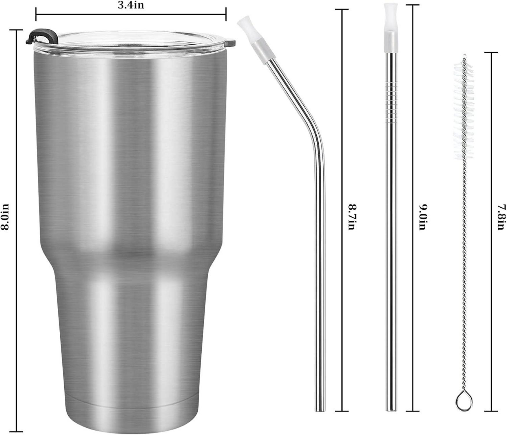 Livole 30oz Trinkbecher Edelstahl Isolierter Kaffeebecher mit Strohhalm
