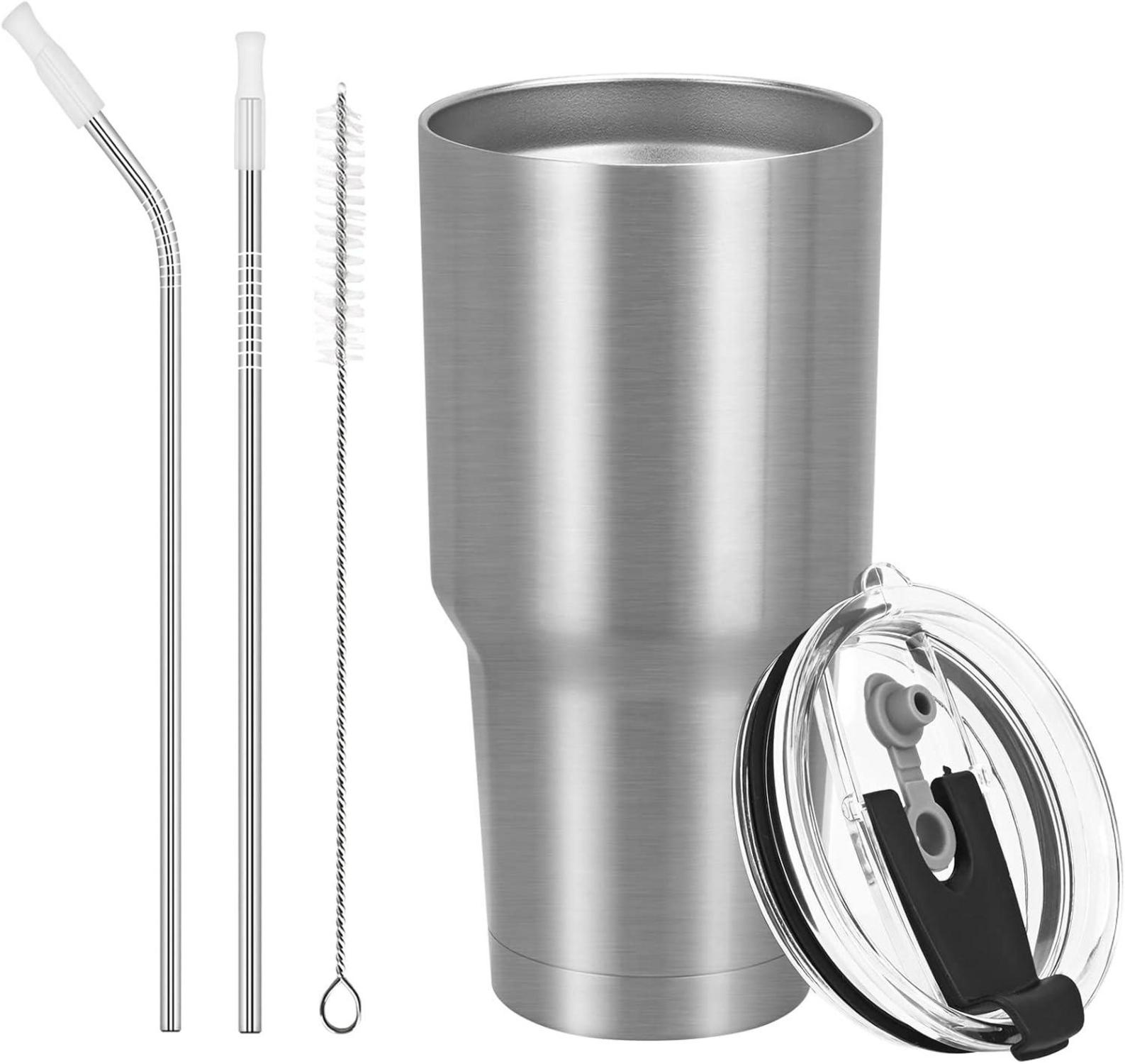 Livole 30oz Thermobecher Edelstahl Kaffee to go Silber