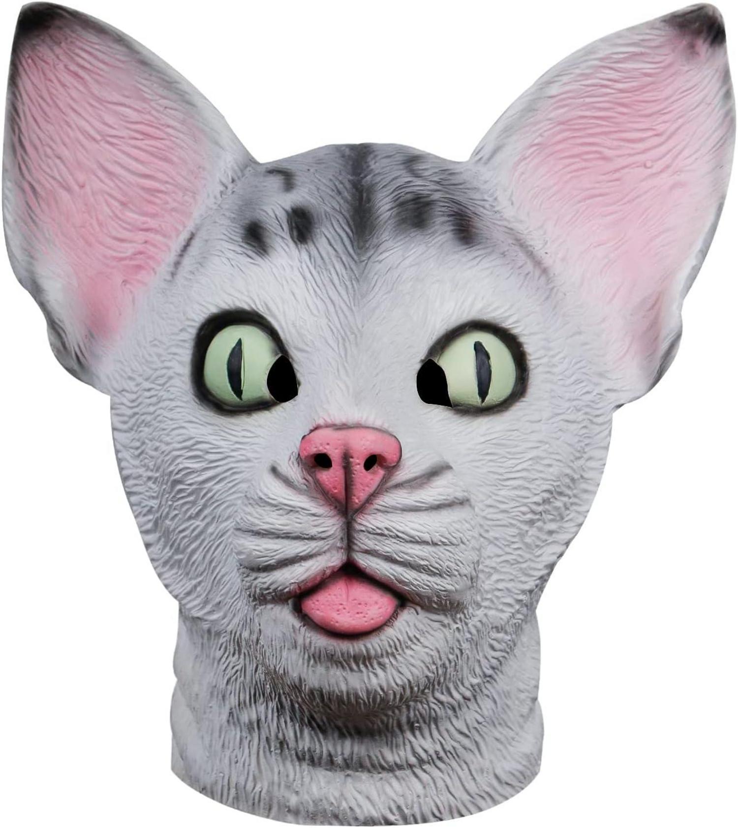 Realistische Latex Katzenmaske für Halloween Party Maskerade