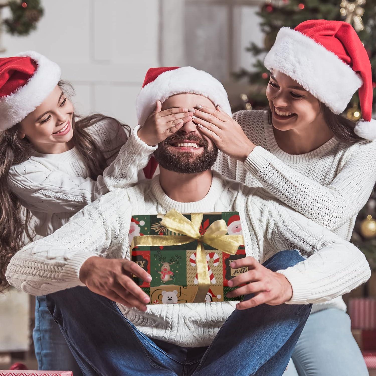 Weihnachts-Geschenkpapierrolle 43cm x 15m braun Kraftpapier ideale