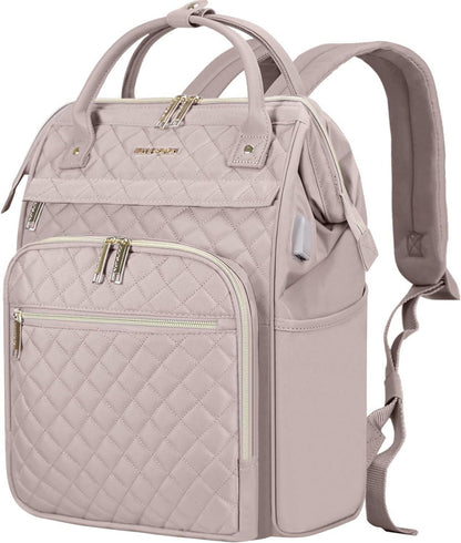 Laptop Rucksack Damen 17 Zoll USB Rosa RFID EMPSIGN
