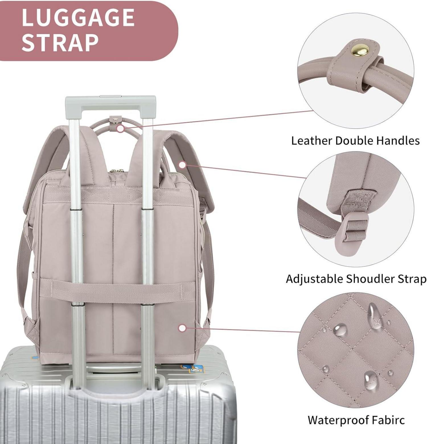 Laptop Rucksack Damen Rosa 17 Zoll USB RFID-wasserdicht