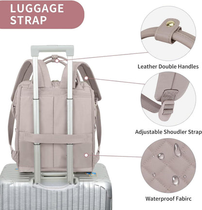 Laptop Rucksack Damen Rosa 17 Zoll USB RFID-wasserdicht