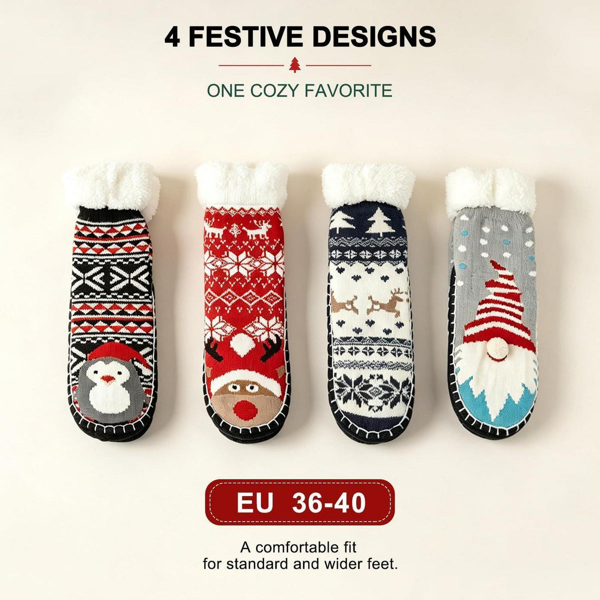 Damen Kuschelsocken Anti Rutsch Warme Hüttensocken Geschenk 36-40 Navy