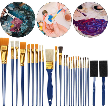 Halobios 25 Stück Künstler Pinsel Set Aquarell Acryl