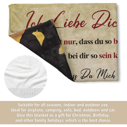 Valentinstag Geschenk Kuscheldecke für Paare 130x150 cm
