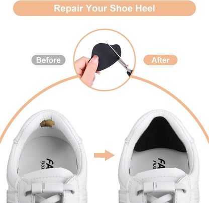 Sneaker Fersen Patch 8 Paar Fersenschutz Reparatur Leder Schwarz