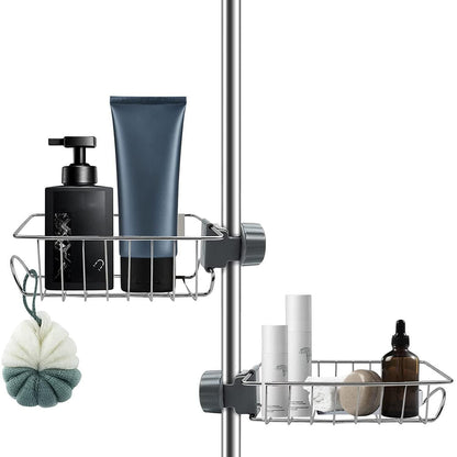 Duschregal Edelstahl ohne Bohren – 2er Set für Badezimmer & Küche