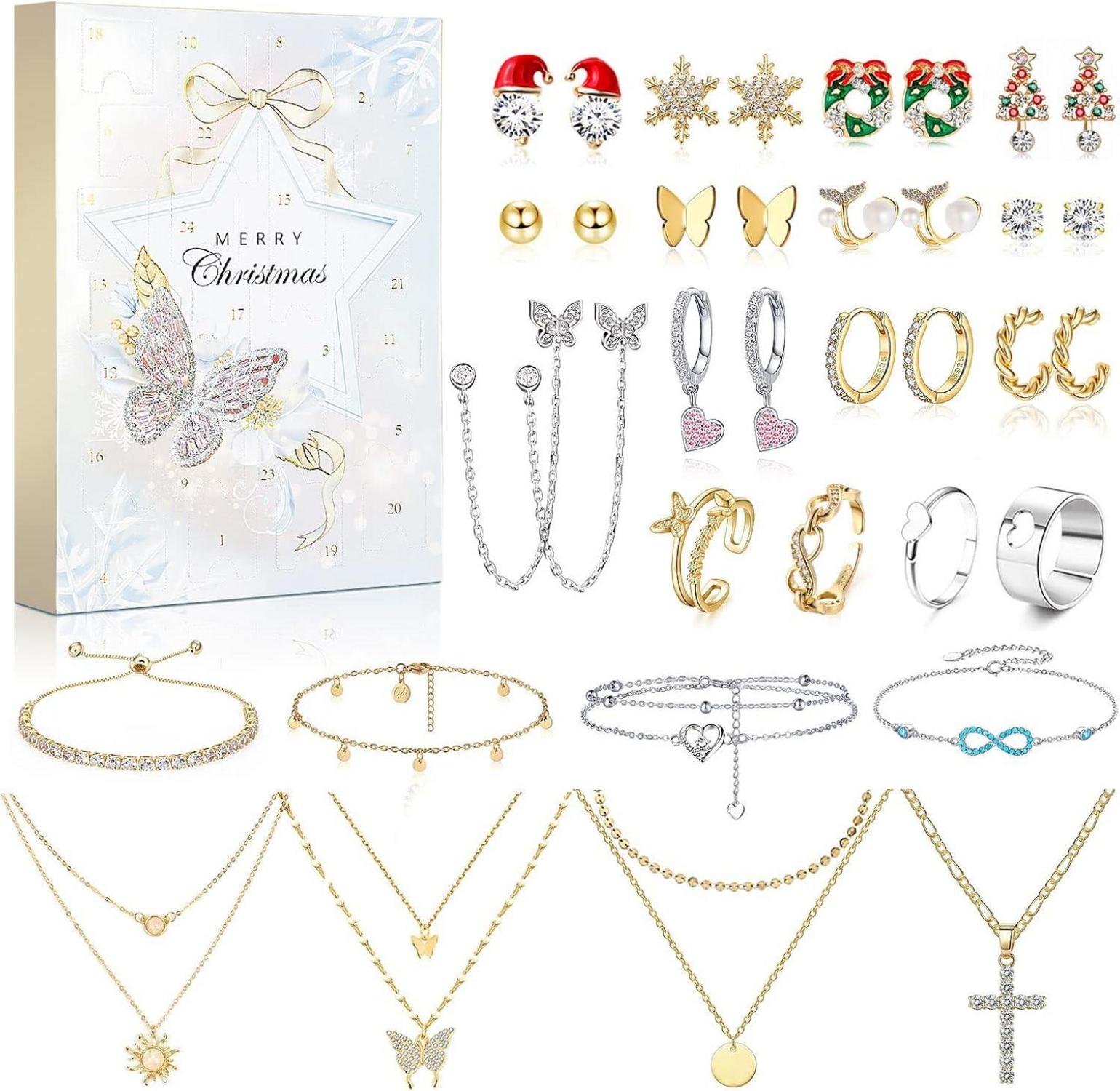 Schmuck Adventskalender 2024 für Damen mit 24 Überraschungen