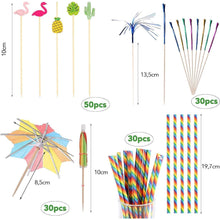 Party Zubehör 140 Stück Cocktail Deko Schirmchen Strohhalme