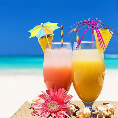 Party Zubehör 140 Stück Cocktail Deko Schirmchen Strohhalme