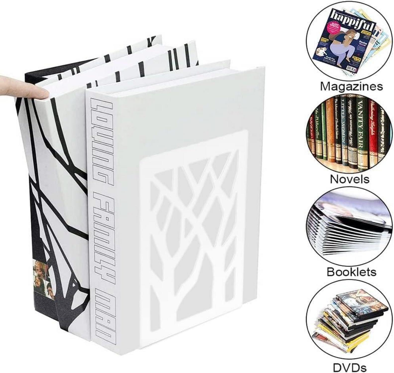 Buchstützen Metall Weiß 1 Paar 12x9x16cm für Regal Home Office