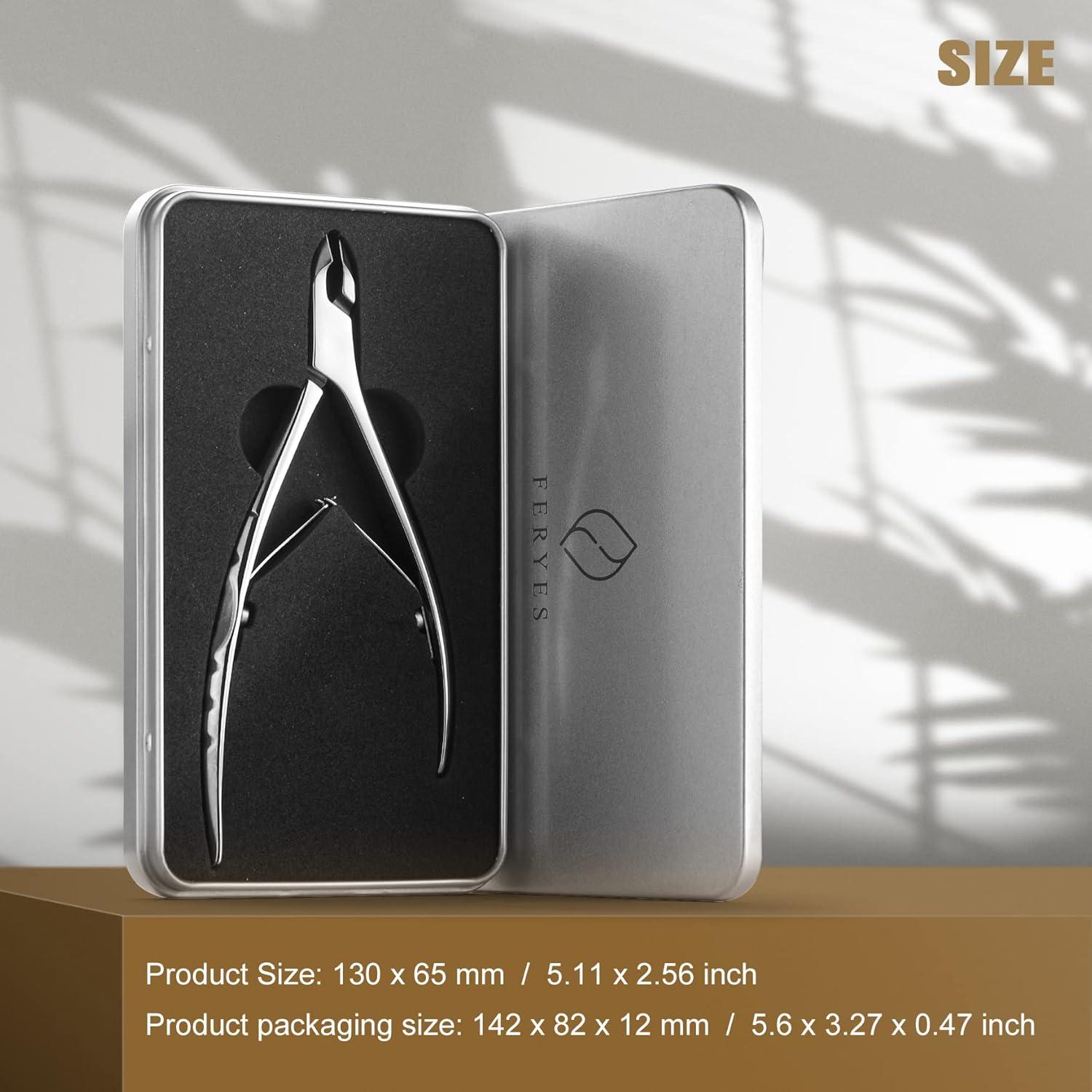 Nagelhautknipser 6 mm Vollbacke Edelstahl Nagelhautschieber 2-in-1