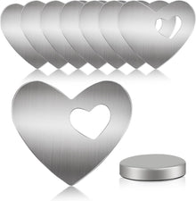 8er Set Tischdeckenbeschwerer Herzform Magnet Edelstahl 56g