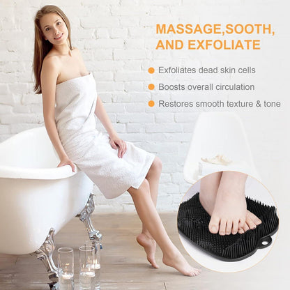 ACWOO Großes Fußmassagepad mit Saugnäpfen Schwarz