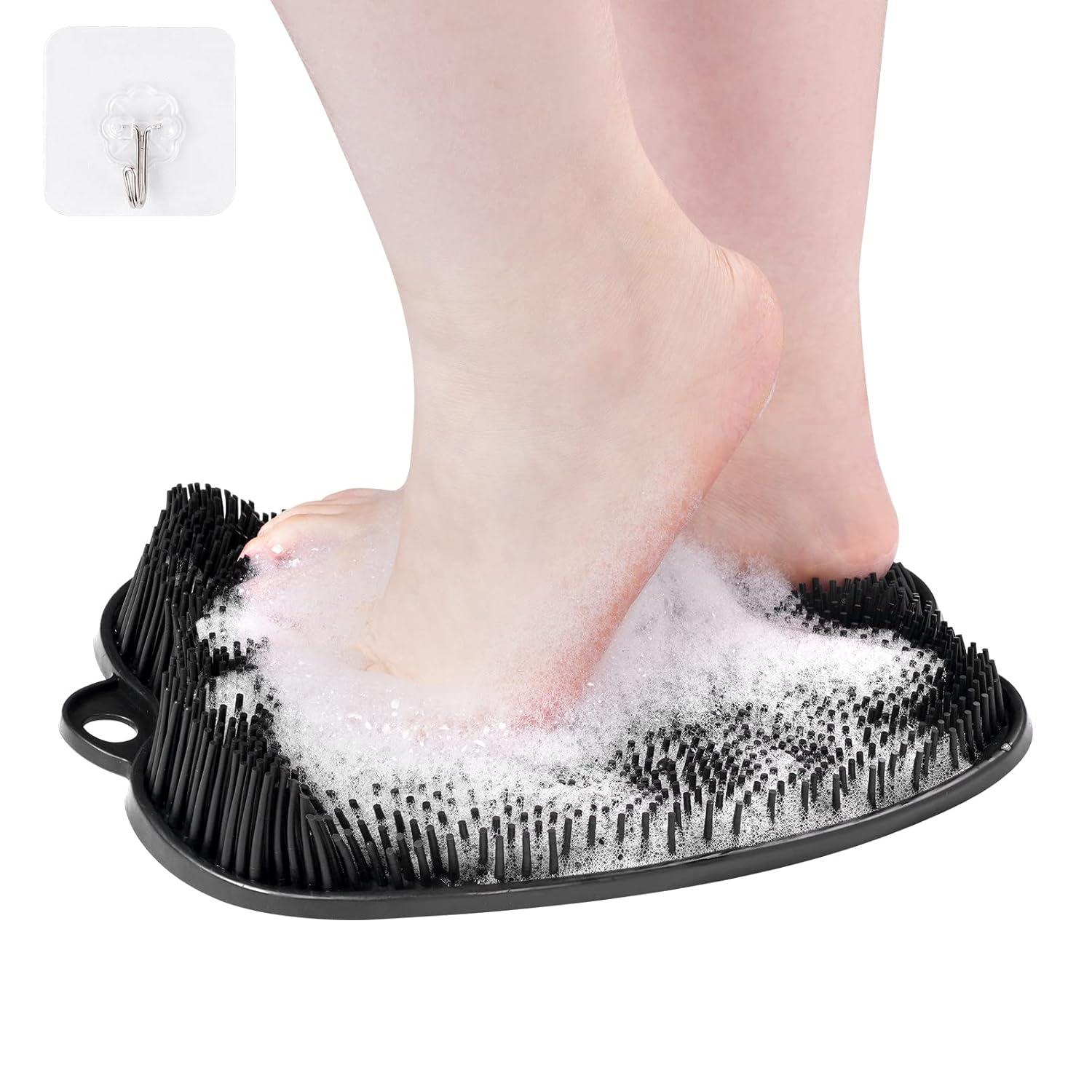 ACWOO Fußbürste Große Fußmassage Pad Rutschfeste Saugnäpfe Schwarz