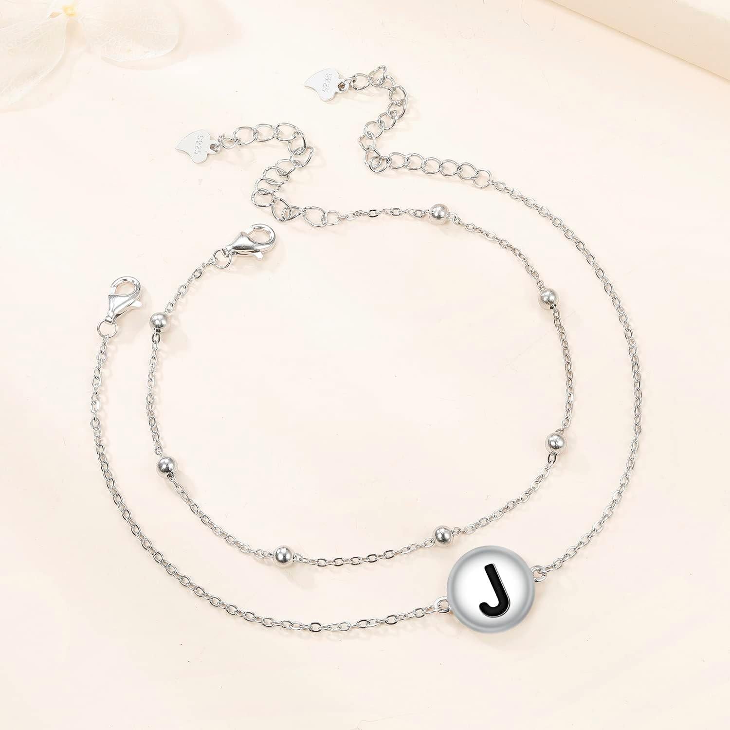 Personalisiertes Buchstaben Armband Damen 925 Silber